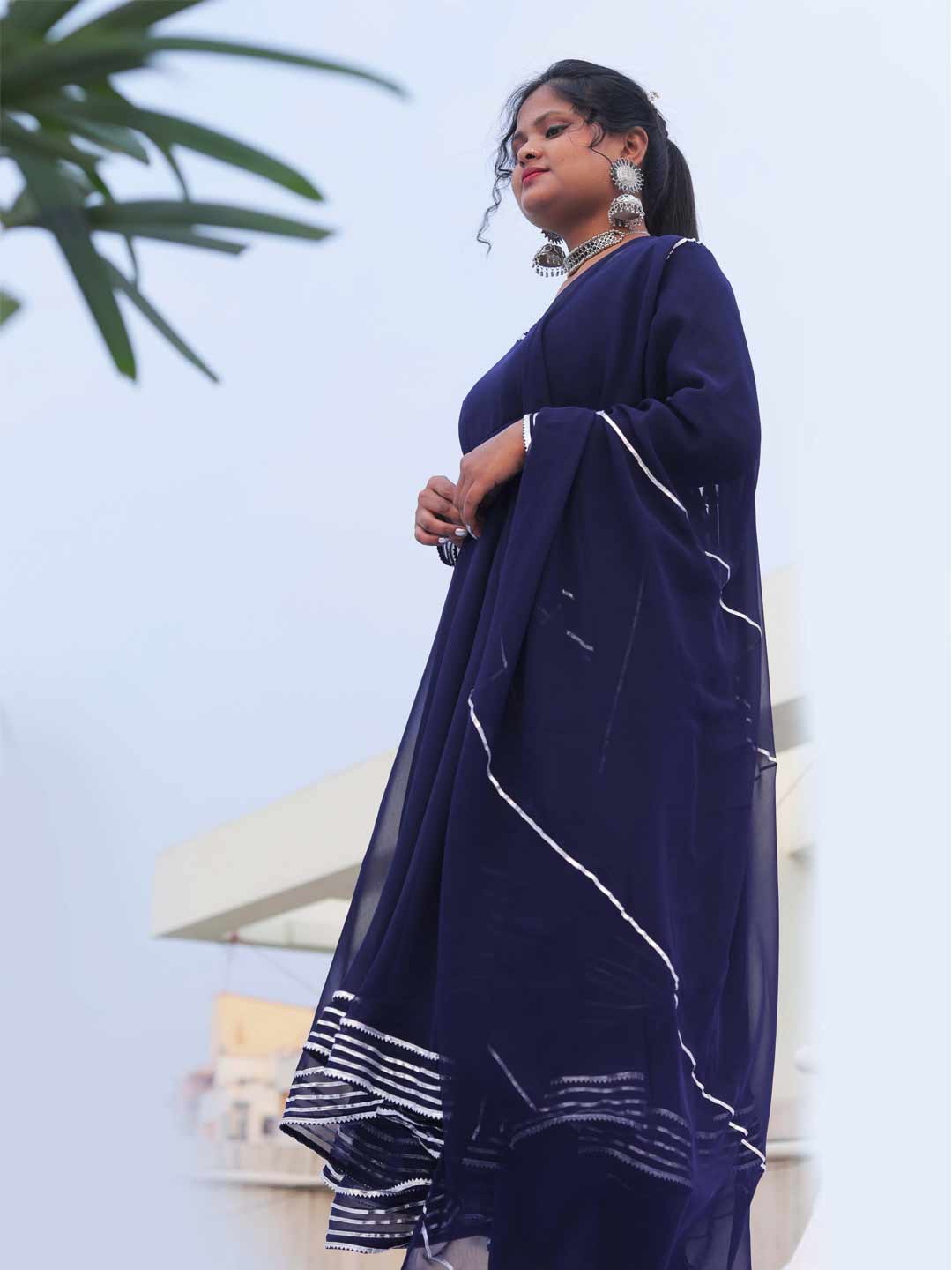navy blue umbrella dress Navy Blue Umbrella Umbrella Frock Suit Design Cotton Umbrella Frock Plazo Umbrella Suit Designer Plazo Simple
